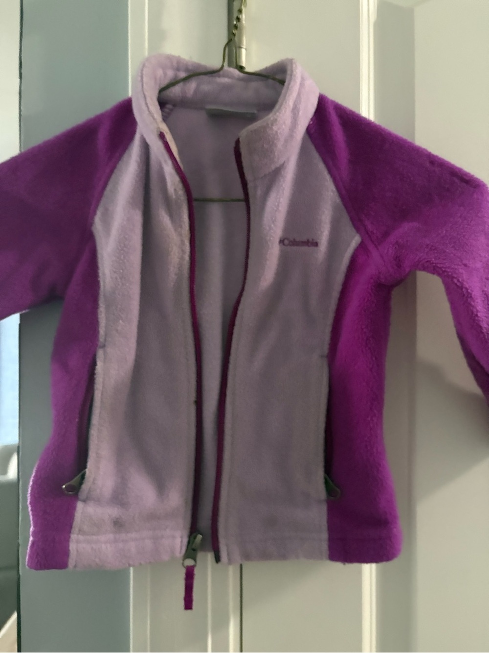 Columbia Kids Light Lavender and Bright Purple Fleece Jacket